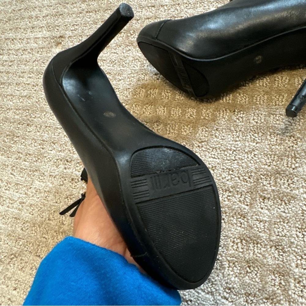Bar III Womens Stiletto Heels Pumps Black Booties Size 6.5 Carine Zip Leather - Picture 13 of 14